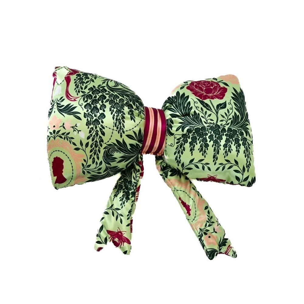 Bridgerton Satin Bow Throw Pillow 14" x 14" Bow to Impresston Queen Charlotte